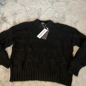 Urban Bliss Black chunky soft sweater size 10 New